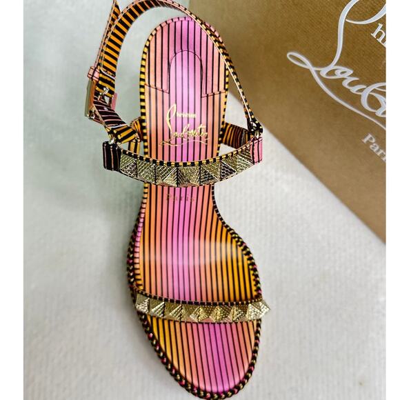 CHRISTIAN LOUBOUTIN PYRACLOU After Sun Size EU 40 / US 10 - Picture 7 of 9